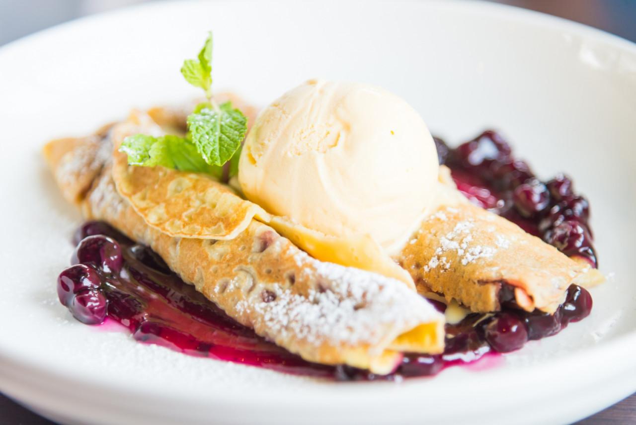 breakfast snack crepe white homemade