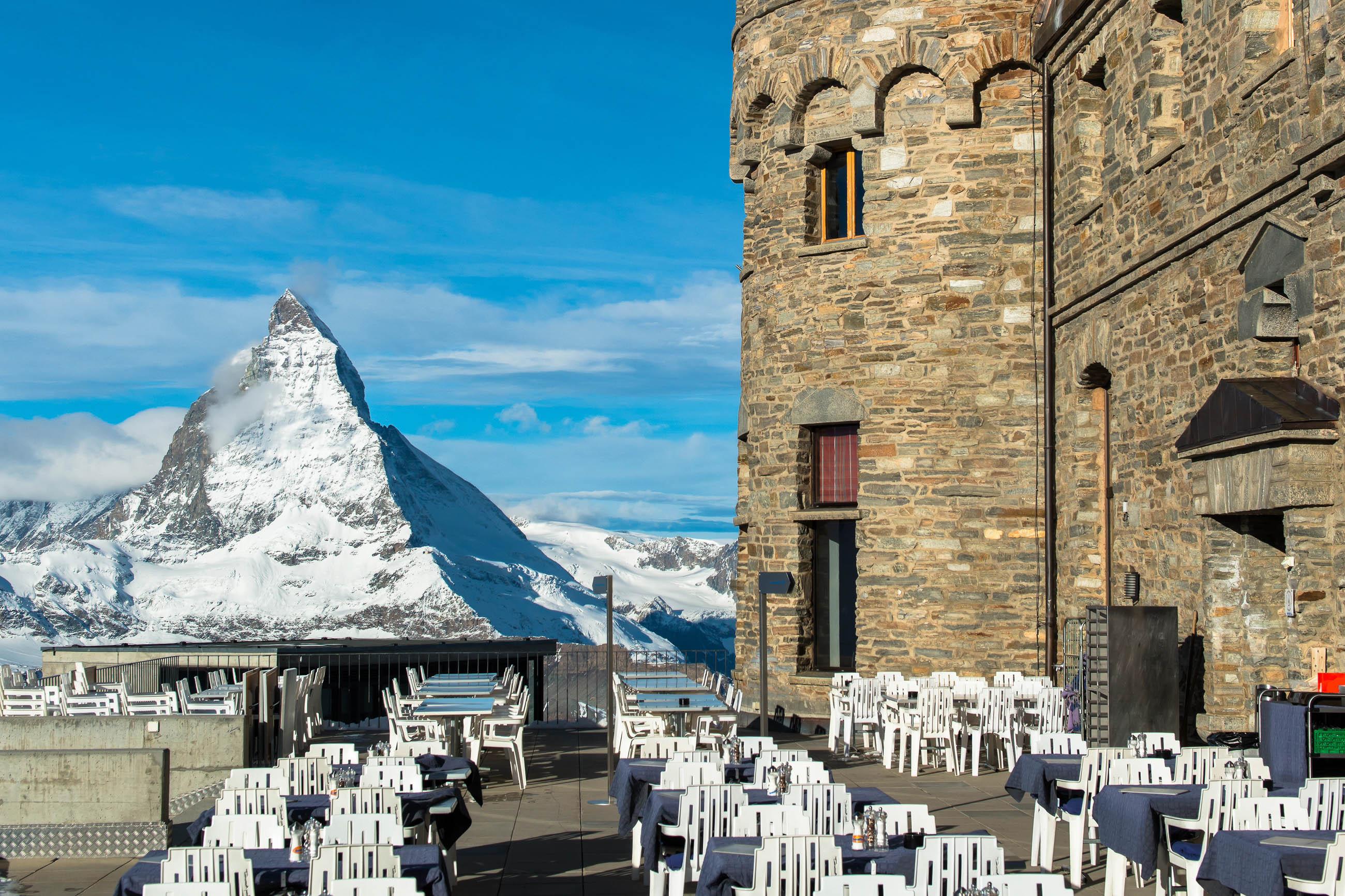From the Gornergrat Observatory you have an ideal view of the Matterhorn, probably the most famous mountain in Switzerland - © TheYok / Shutterstock